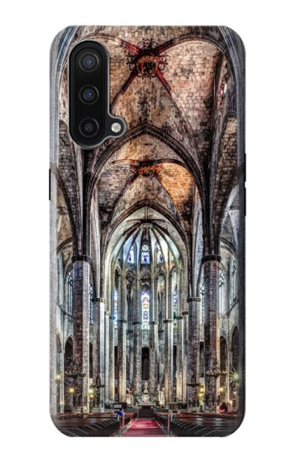 W3210 Santa Maria Del Mar Cathedral Etui Coque Housse et Flip Housse Cuir pour OnePlus Nord CE 5G