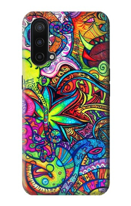 W3255 Motif Art coloré Etui Coque Housse et Flip Housse Cuir pour OnePlus Nord CE 5G