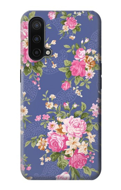 W3265 Motif Fleur millésimé Etui Coque Housse et Flip Housse Cuir pour OnePlus Nord CE 5G