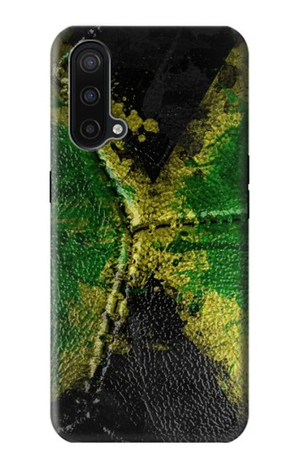 W3319 Jamaïque Drapeau graphique Football Millésime Etui Coque Housse et Flip Housse Cuir pour OnePlus Nord CE 5G