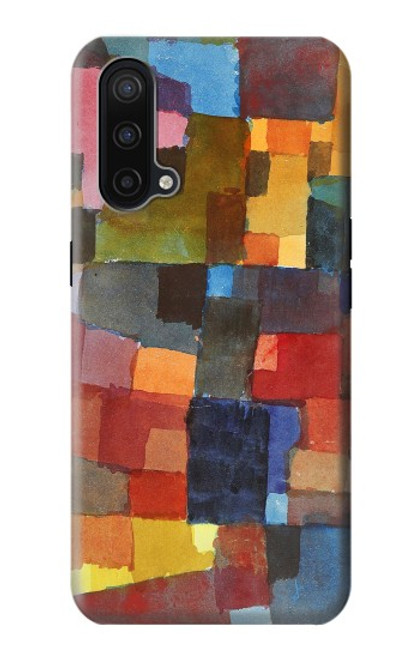 W3341 Paul Klee Raumarchitekturen Etui Coque Housse et Flip Housse Cuir pour OnePlus Nord CE 5G