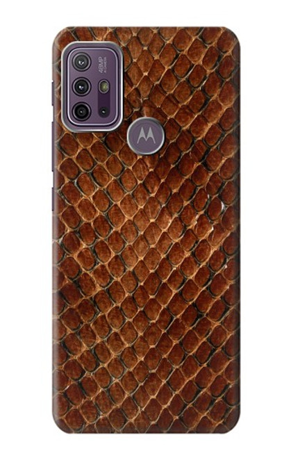 W0555 serpent Peau Etui Coque Housse et Flip Housse Cuir pour Motorola Moto G10 Power