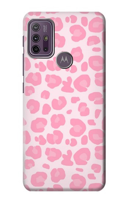 W2213 Motif rose Léopard Etui Coque Housse et Flip Housse Cuir pour Motorola Moto G10 Power