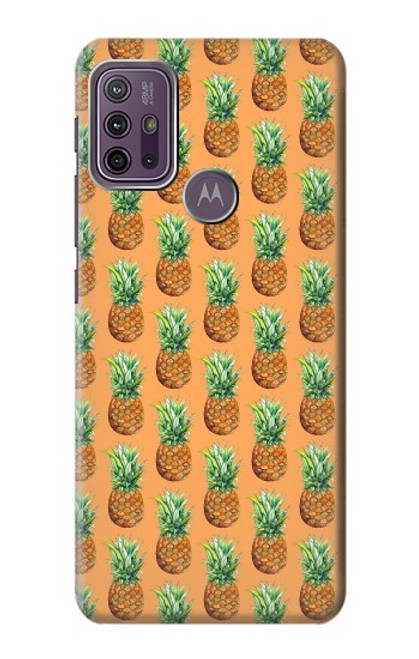 W3258 Motif ananas Etui Coque Housse et Flip Housse Cuir pour Motorola Moto G10 Power