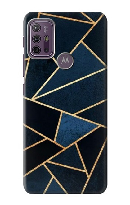 W3479 Marine Bleu Art Graphique Etui Coque Housse et Flip Housse Cuir pour Motorola Moto G10 Power