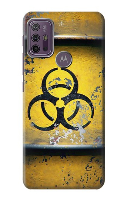 W3669 Graphique du réservoir de danger biologique Etui Coque Housse et Flip Housse Cuir pour Motorola Moto G10 Power