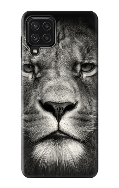 W1352 Lion Visage Etui Coque Housse et Flip Housse Cuir pour Samsung Galaxy A22 4G