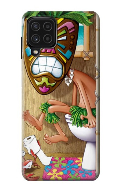 W1702 Tiki Homme Toilette Etui Coque Housse et Flip Housse Cuir pour Samsung Galaxy A22 4G