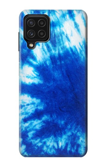 W1869 Tie Dye Bleu Etui Coque Housse et Flip Housse Cuir pour Samsung Galaxy A22 4G