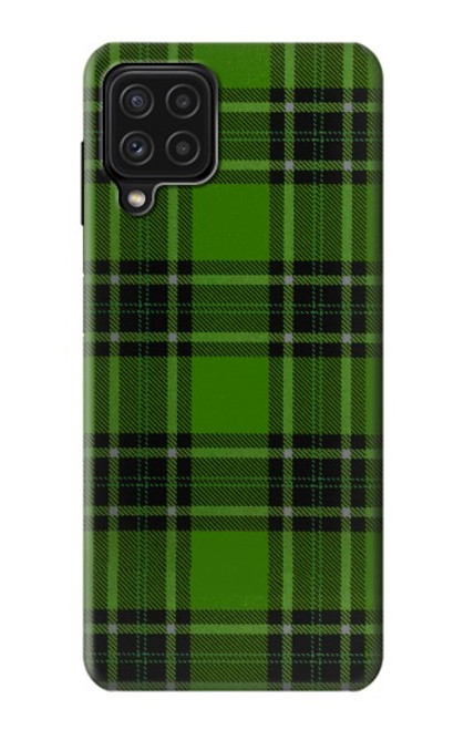 W2373 Motif vert Tartan Etui Coque Housse et Flip Housse Cuir pour Samsung Galaxy A22 4G