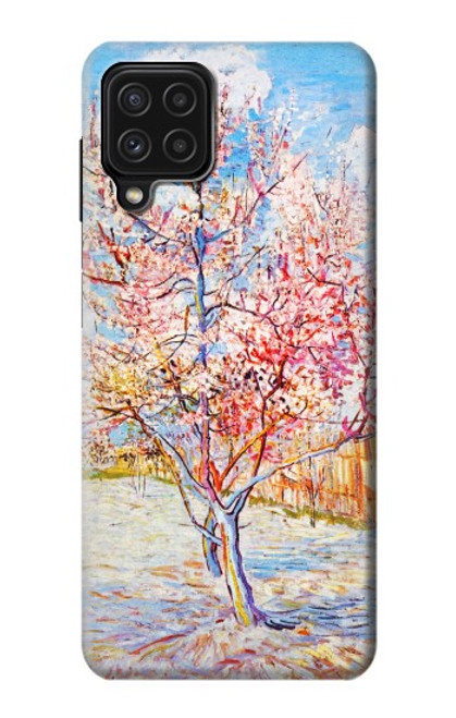 W2450 Van Gogh Fleur de Pêcher Etui Coque Housse et Flip Housse Cuir pour Samsung Galaxy A22 4G