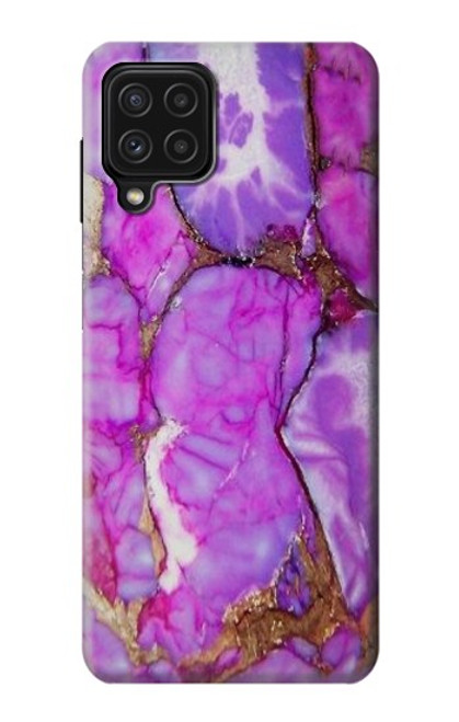 W2907 Violet Turquoise Pierre Etui Coque Housse et Flip Housse Cuir pour Samsung Galaxy A22 4G