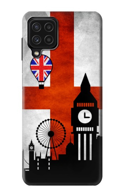 W2979 Angleterre Football Football Etui Coque Housse et Flip Housse Cuir pour Samsung Galaxy A22 4G