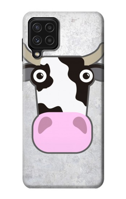 W3257 Vache Dessin animé Etui Coque Housse et Flip Housse Cuir pour Samsung Galaxy A22 4G