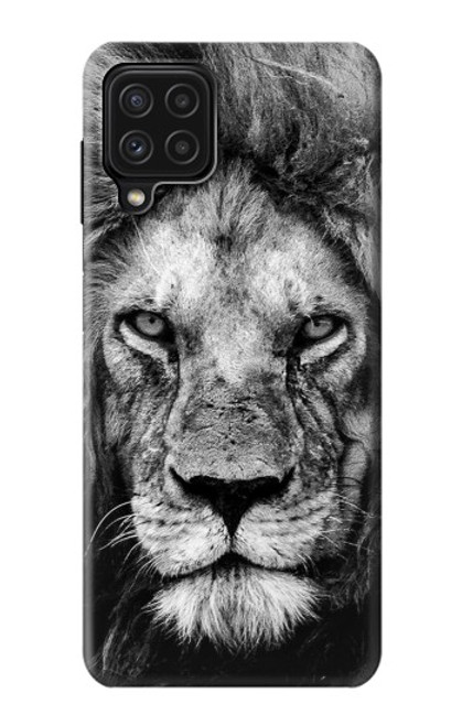 W3372 Lion Visage Etui Coque Housse et Flip Housse Cuir pour Samsung Galaxy A22 4G