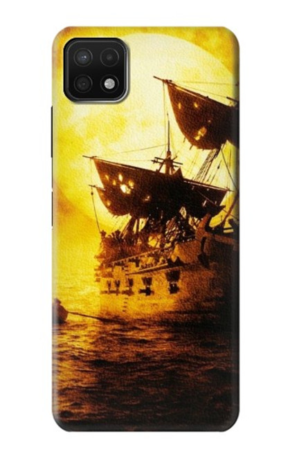 W0841 Pirates Perle noire Etui Coque Housse et Flip Housse Cuir pour Samsung Galaxy A22 5G