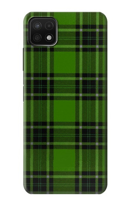 W2373 Motif vert Tartan Etui Coque Housse et Flip Housse Cuir pour Samsung Galaxy A22 5G