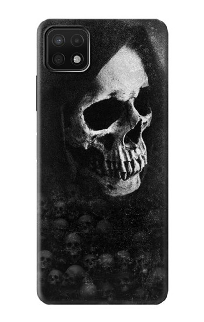 W3333 Crâne mort Faucheuse Etui Coque Housse et Flip Housse Cuir pour Samsung Galaxy A22 5G