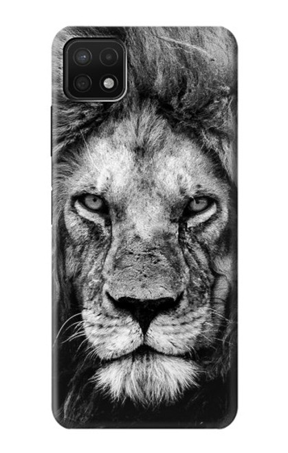 W3372 Lion Visage Etui Coque Housse et Flip Housse Cuir pour Samsung Galaxy A22 5G