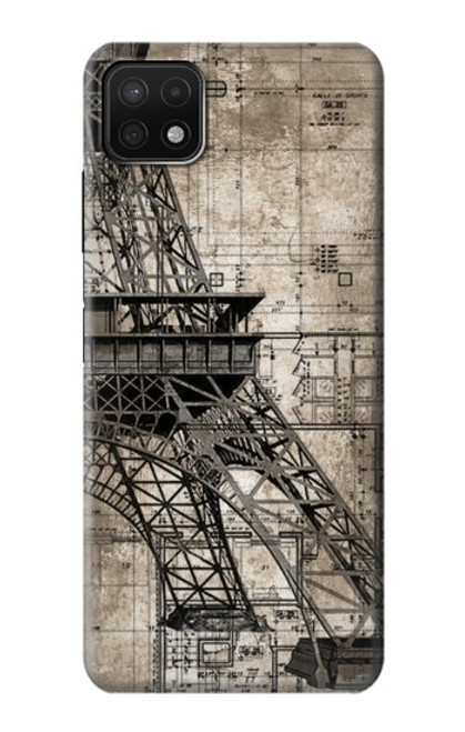 W3416 Plan Tour Eiffel Etui Coque Housse et Flip Housse Cuir pour Samsung Galaxy A22 5G