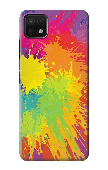 W3675 Tâche de couleur Etui Coque Housse et Flip Housse Cuir pour Samsung Galaxy A22 5G