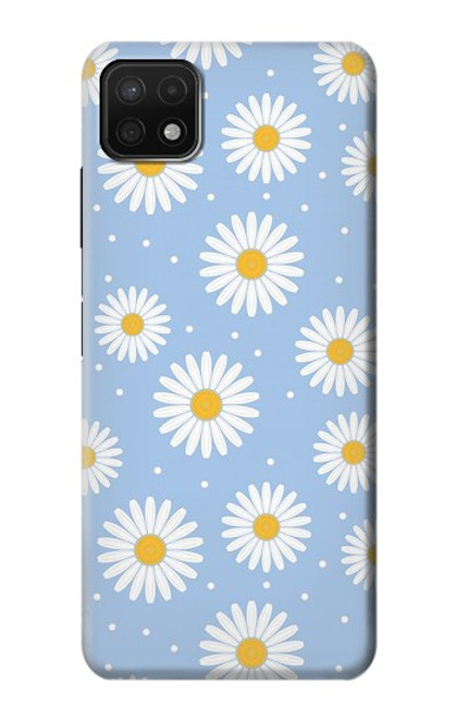 W3681 Motif de fleurs de marguerite Etui Coque Housse et Flip Housse Cuir pour Samsung Galaxy A22 5G