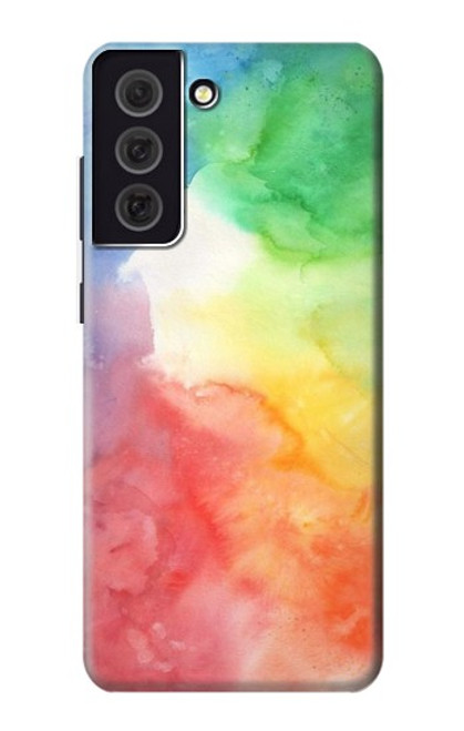 W2945 Aquarelle colorée Etui Coque Housse et Flip Housse Cuir pour Samsung Galaxy S21 FE 5G