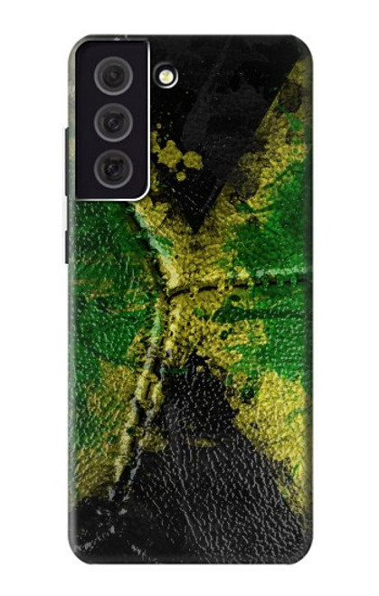 W3319 Jamaïque Drapeau graphique Football Millésime Etui Coque Housse et Flip Housse Cuir pour Samsung Galaxy S21 FE 5G