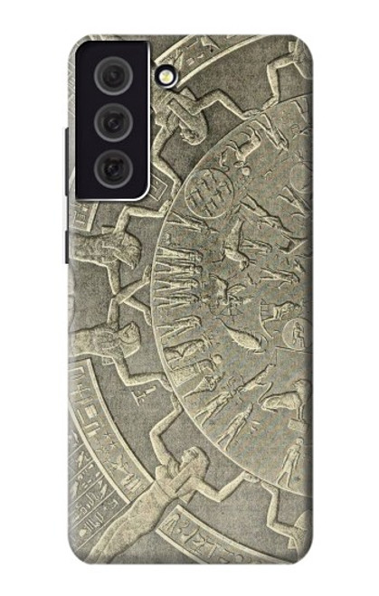 W3396 Dendérah Zodiaque Egypte ancienne Etui Coque Housse et Flip Housse Cuir pour Samsung Galaxy S21 FE 5G