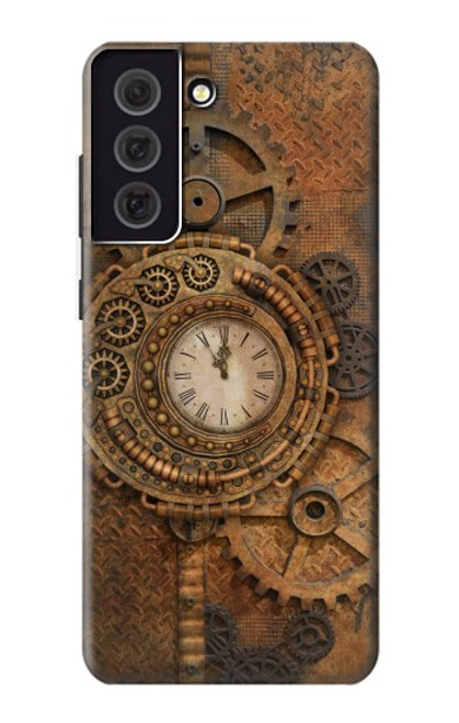 W3401 Horloge vitesse Steampunk Etui Coque Housse et Flip Housse Cuir pour Samsung Galaxy S21 FE 5G