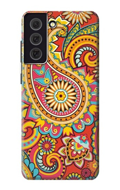 W3402 Floral Paisley Seamless Etui Coque Housse et Flip Housse Cuir pour Samsung Galaxy S21 FE 5G