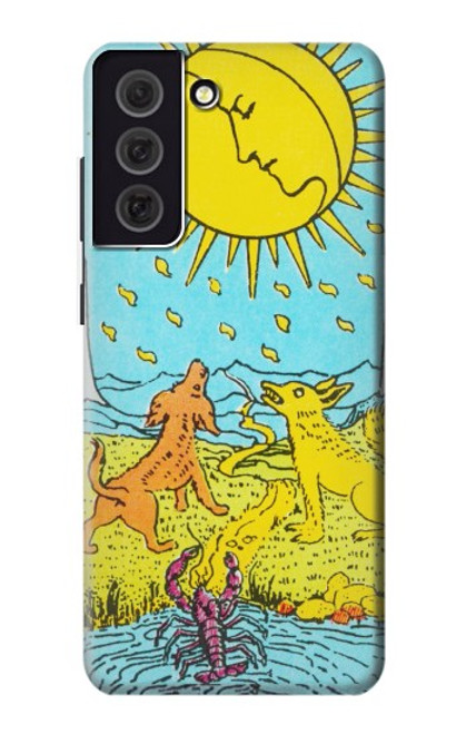 W3435 Carte de tarot Lune Etui Coque Housse et Flip Housse Cuir pour Samsung Galaxy S21 FE 5G