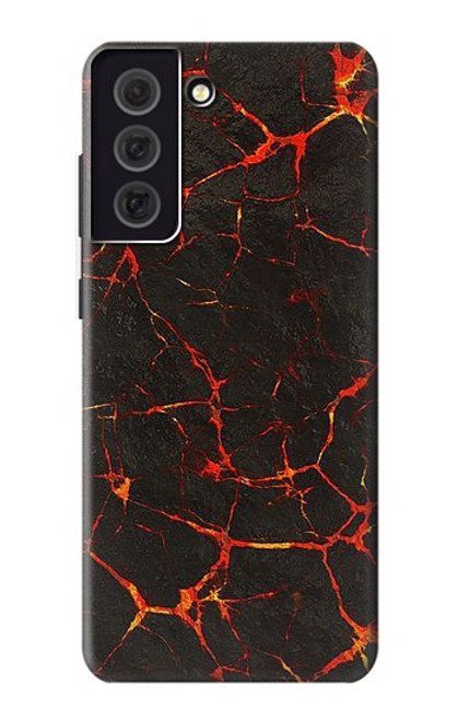 W3696 Magma de lave Etui Coque Housse et Flip Housse Cuir pour Samsung Galaxy S21 FE 5G