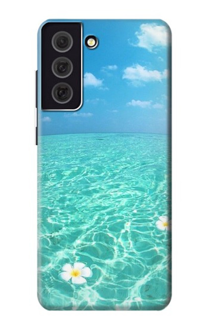 W3720 Summer Ocean Beach Etui Coque Housse et Flip Housse Cuir pour Samsung Galaxy S21 FE 5G