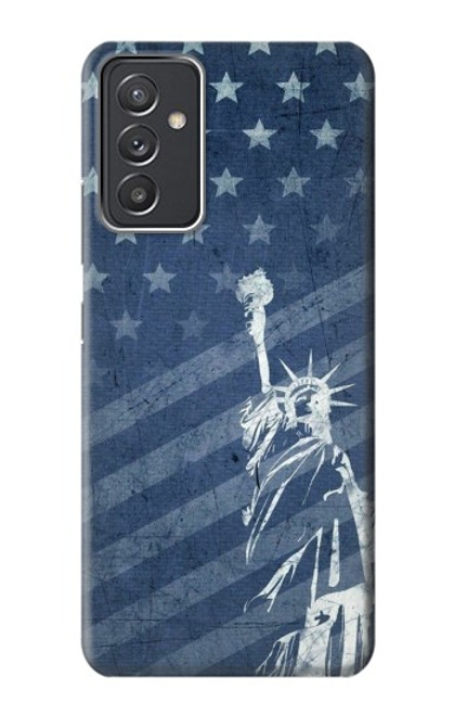 W3450 Drapeau des États-Unis Statue de la Liberté Etui Coque Housse et Flip Housse Cuir pour Samsung Galaxy Quantum 2