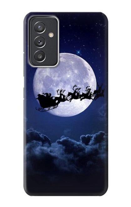 W3508 Noël Père Noël Lune Etui Coque Housse et Flip Housse Cuir pour Samsung Galaxy Quantum 2