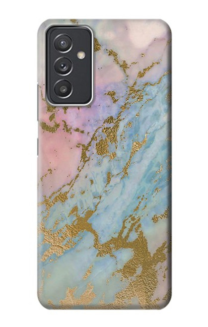 W3717 Imprimé graphique en marbre bleu pastel or rose Etui Coque Housse et Flip Housse Cuir pour Samsung Galaxy Quantum 2