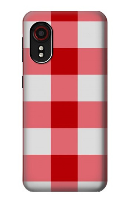 W3535 Rouge vichy Etui Coque Housse et Flip Housse Cuir pour Samsung Galaxy Xcover 5