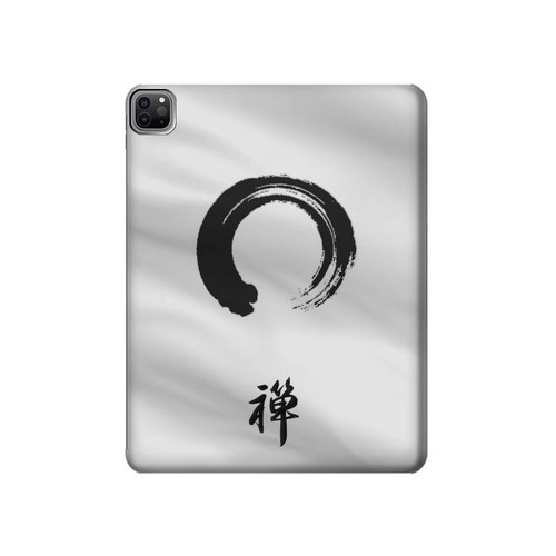 W2398 Bouddhisme Zen Symbole Tablet Etui Coque Housse pour iPad Pro 12.9 (2022, 2021, 2020, 2018), Air 13 (2024)