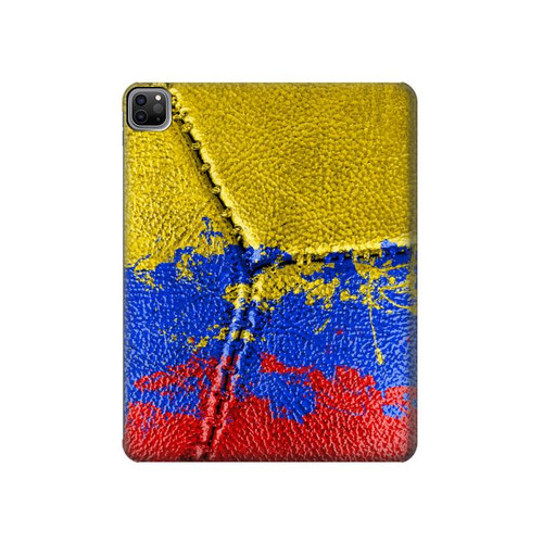 W3306 Colombie Drapeau de football graphique Millésime Tablet Etui Coque Housse pour iPad Pro 12.9 (2022, 2021, 2020, 2018), Air 13 (2024)