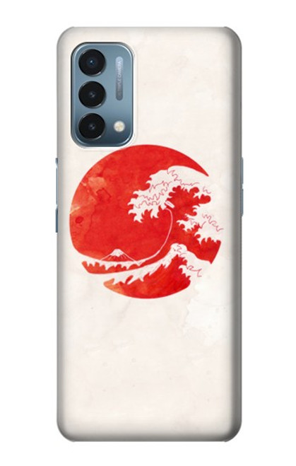 W3237 Waves Japon Drapeau Etui Coque Housse et Flip Housse Cuir pour OnePlus Nord N200 5G