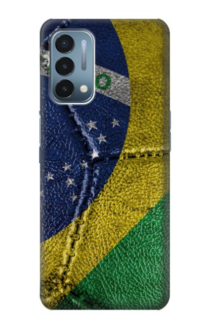 W3297 Brésil Drapeau graphique Football Millésime Etui Coque Housse et Flip Housse Cuir pour OnePlus Nord N200 5G