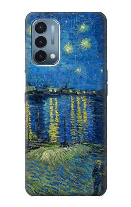 W3336 Van Gogh Nuit étoilée sur le Rhône Etui Coque Housse et Flip Housse Cuir pour OnePlus Nord N200 5G