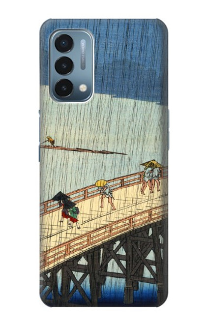 W3347 Utagawa Hiroshige douche soudaine Etui Coque Housse et Flip Housse Cuir pour OnePlus Nord N200 5G