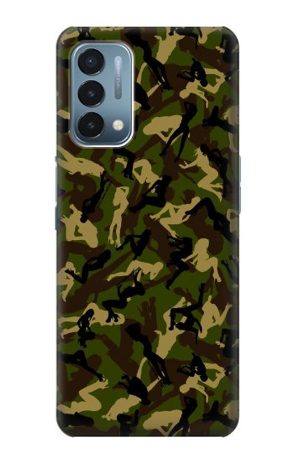 W3356 Camo camouflage de fille Etui Coque Housse et Flip Housse Cuir pour OnePlus Nord N200 5G