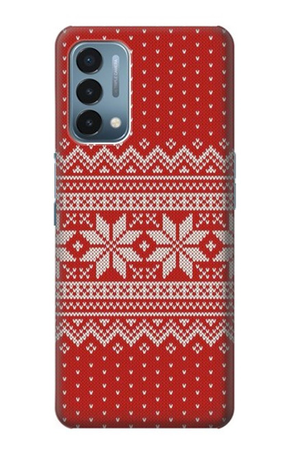 W3384 Motif d'hiver sans couture tricot Etui Coque Housse et Flip Housse Cuir pour OnePlus Nord N200 5G