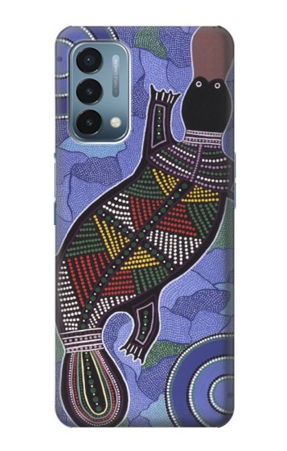 W3387 Platypus Art aborigène d'Australie Etui Coque Housse et Flip Housse Cuir pour OnePlus Nord N200 5G