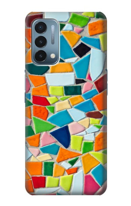 W3391 Art abstrait carreaux de mosaïque graphique Etui Coque Housse et Flip Housse Cuir pour OnePlus Nord N200 5G