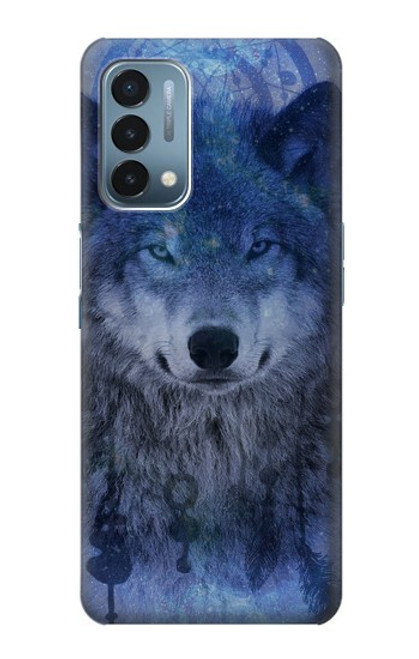 W3410 Loup Dream Catcher Etui Coque Housse et Flip Housse Cuir pour OnePlus Nord N200 5G