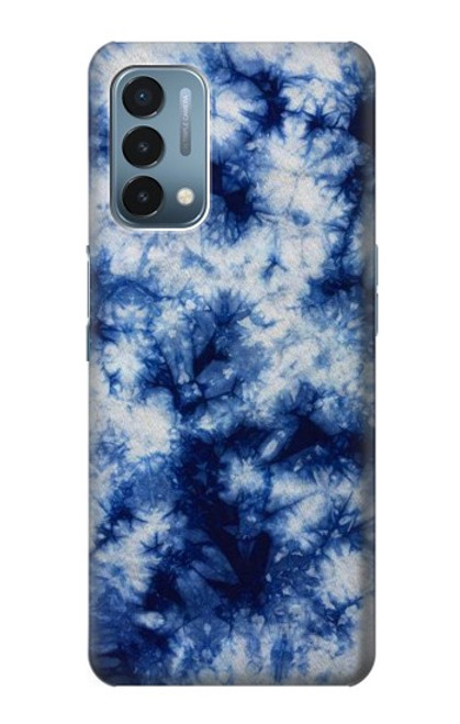 W3439 Tissu Indigo Tie Dye Etui Coque Housse et Flip Housse Cuir pour OnePlus Nord N200 5G